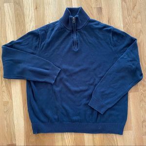 J. Crew Men's Vintage Quarter Zip 100% Cotton Sweater
